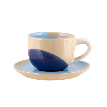 Cappuccino-Tassen und Untertassen 150ml GIRO - Set von 6
