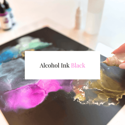 Alcohol Ink Black Malkurs - blumenkindjen