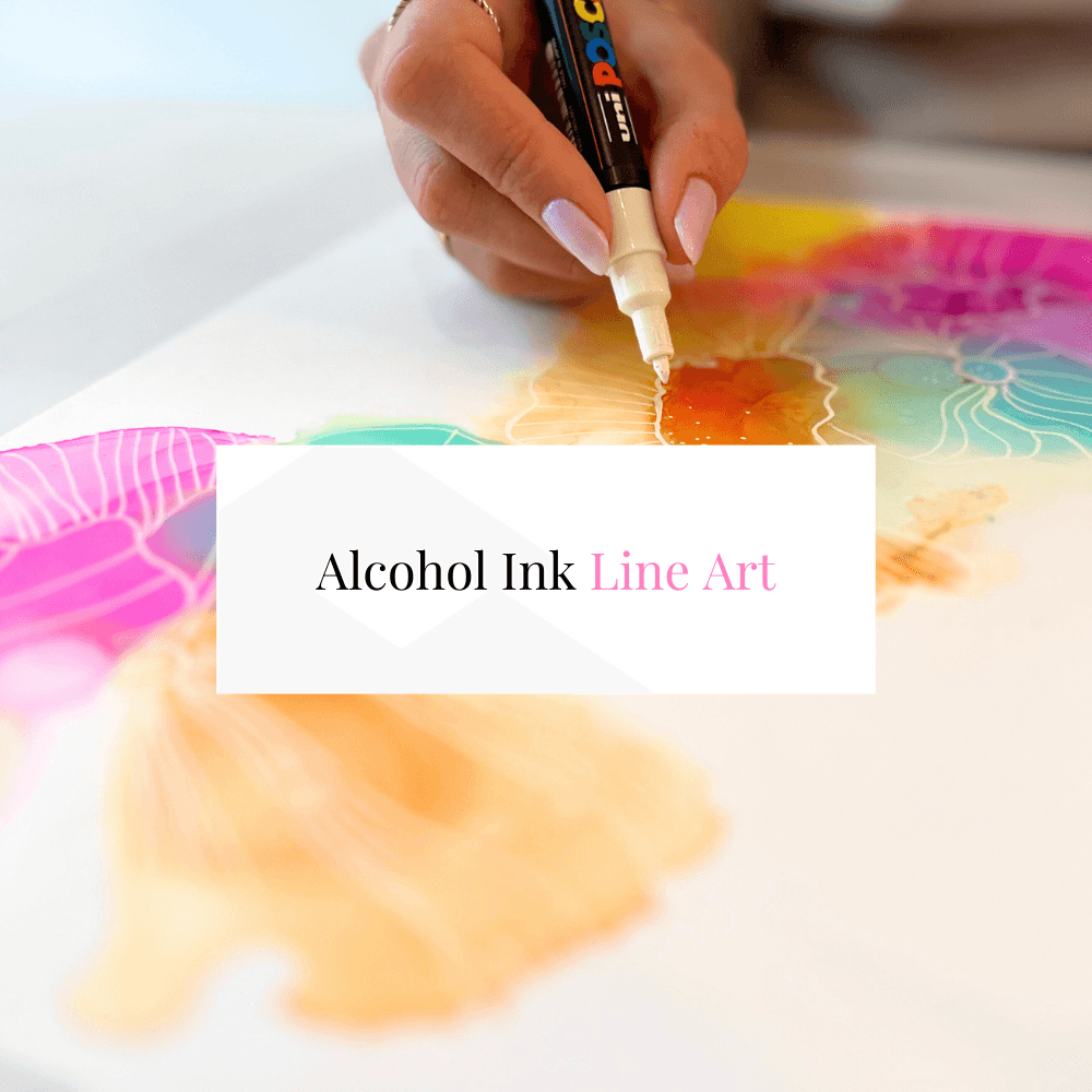 Alcohol Ink Lineart Kurs - blumenkindjen