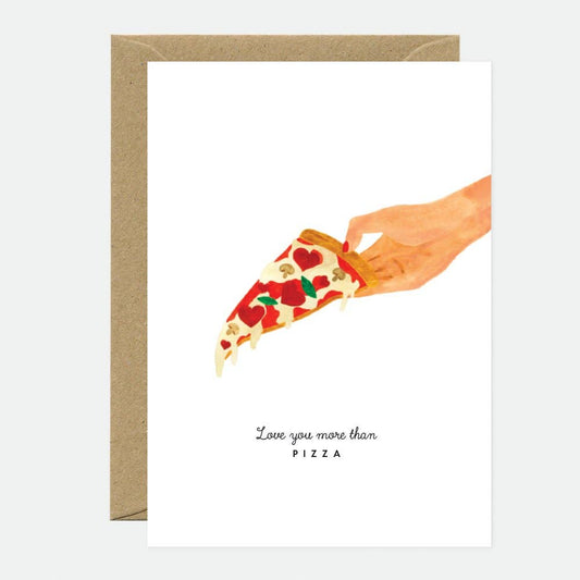 Liebe dich Pizza - Grußkarte