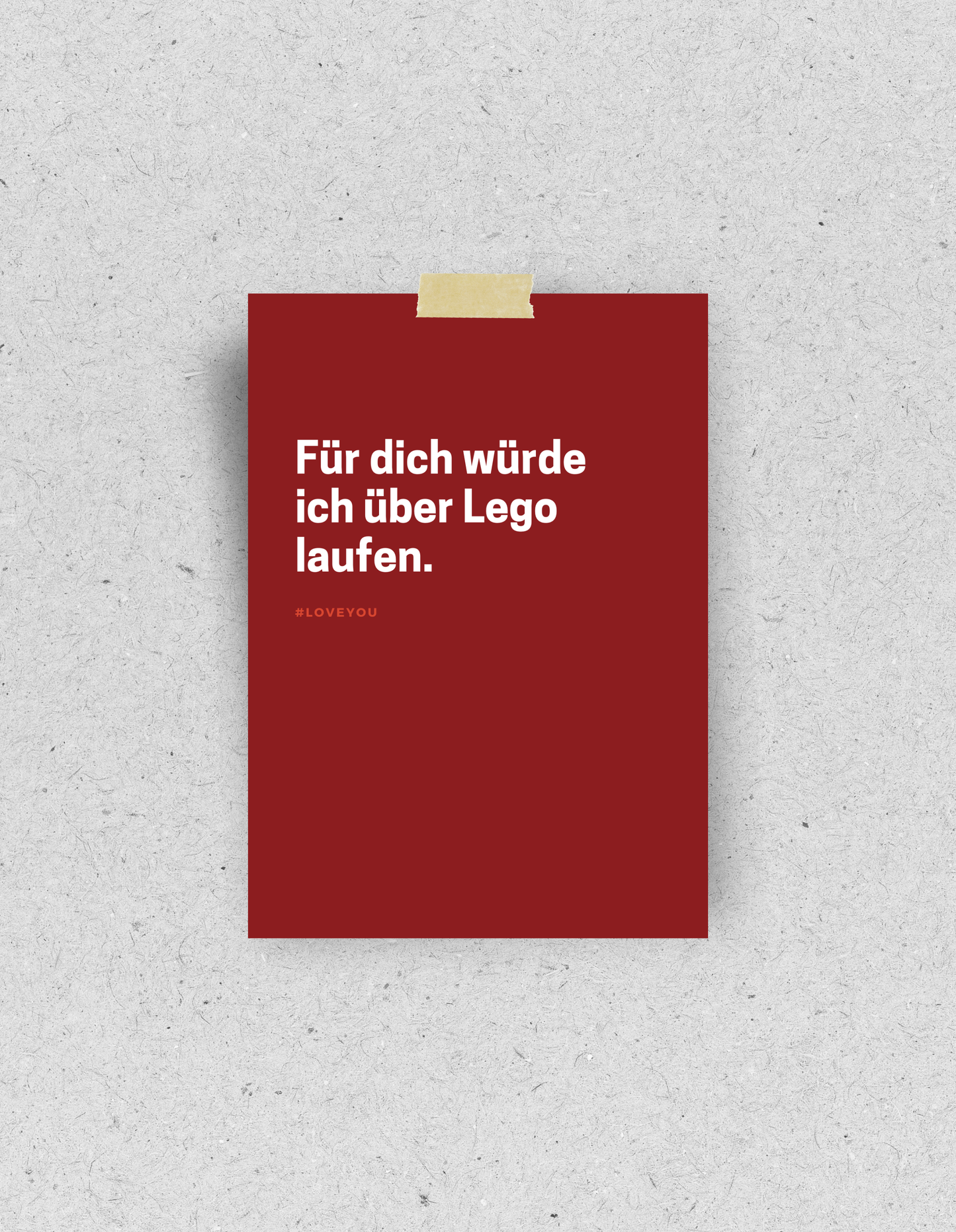 Postkarte "Für dich würde ich über Lego laufen"