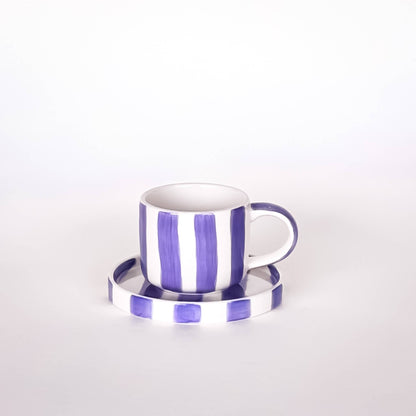 Espresso  Stripes - palazzo purple (2er Set - 4 Teile)