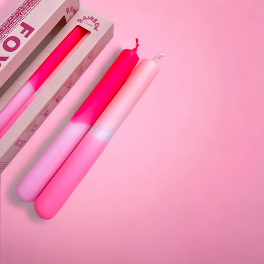 Rainbow Studio „Foxy“ Neon-Kerzen, 2er-Set
