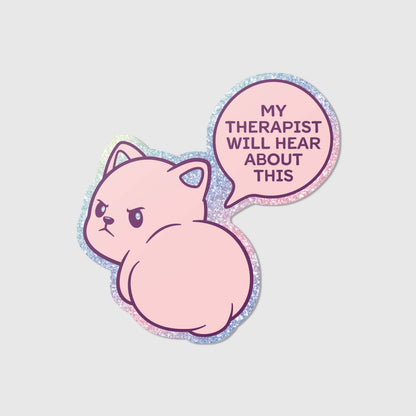 My therapist - Glitzer Vinyl Sticker