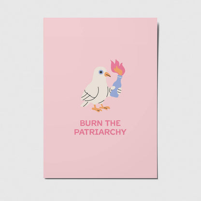 Burn the patriarchy - A6 Postkarte