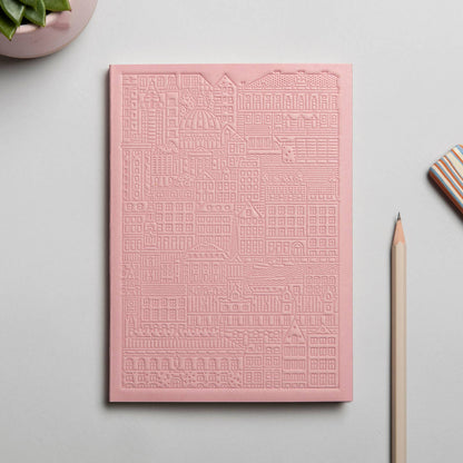 The Copenhagen Notebook von The City Works – handgeprägtes Notizbuch in B6