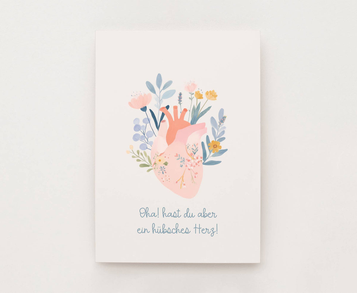 Postkarte - Hübsches Herz