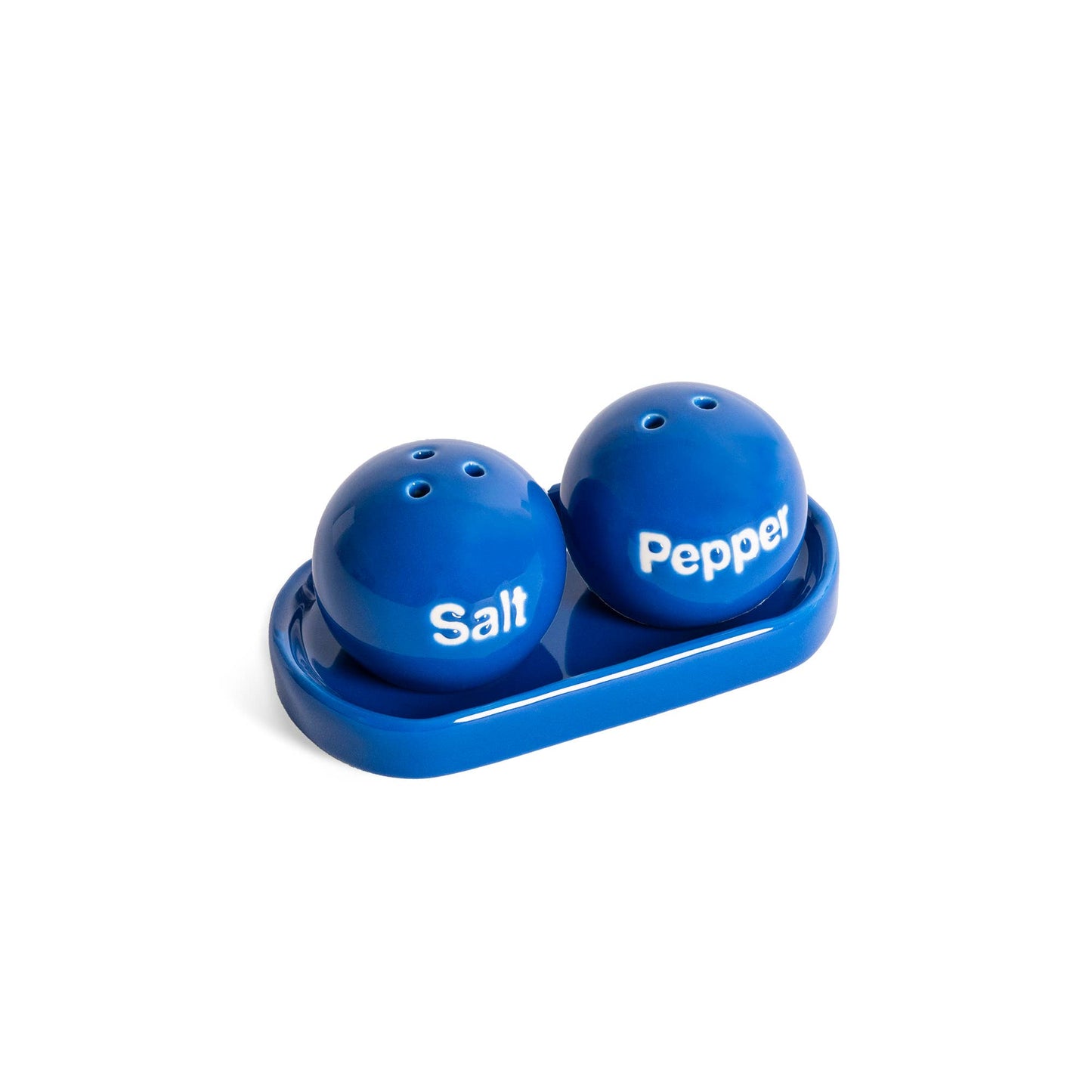 Blaues Ping Pong Salz- und Pfefferstreuer-Set HF