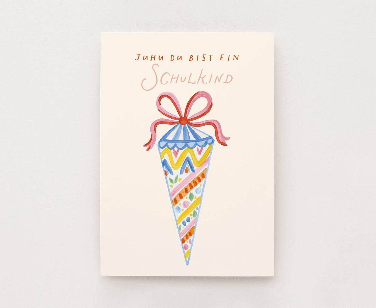 Kinder Karte - Juhu ein Schulkind