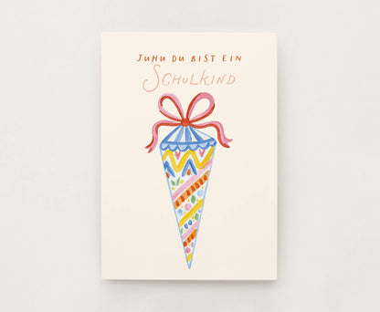 Kinder Karte - Juhu ein Schulkind