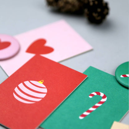 Minikarte Holzschliff Vivi XMas Kugel