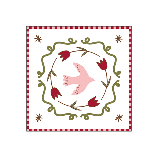 Rosa Tauben-Papierservietten x20