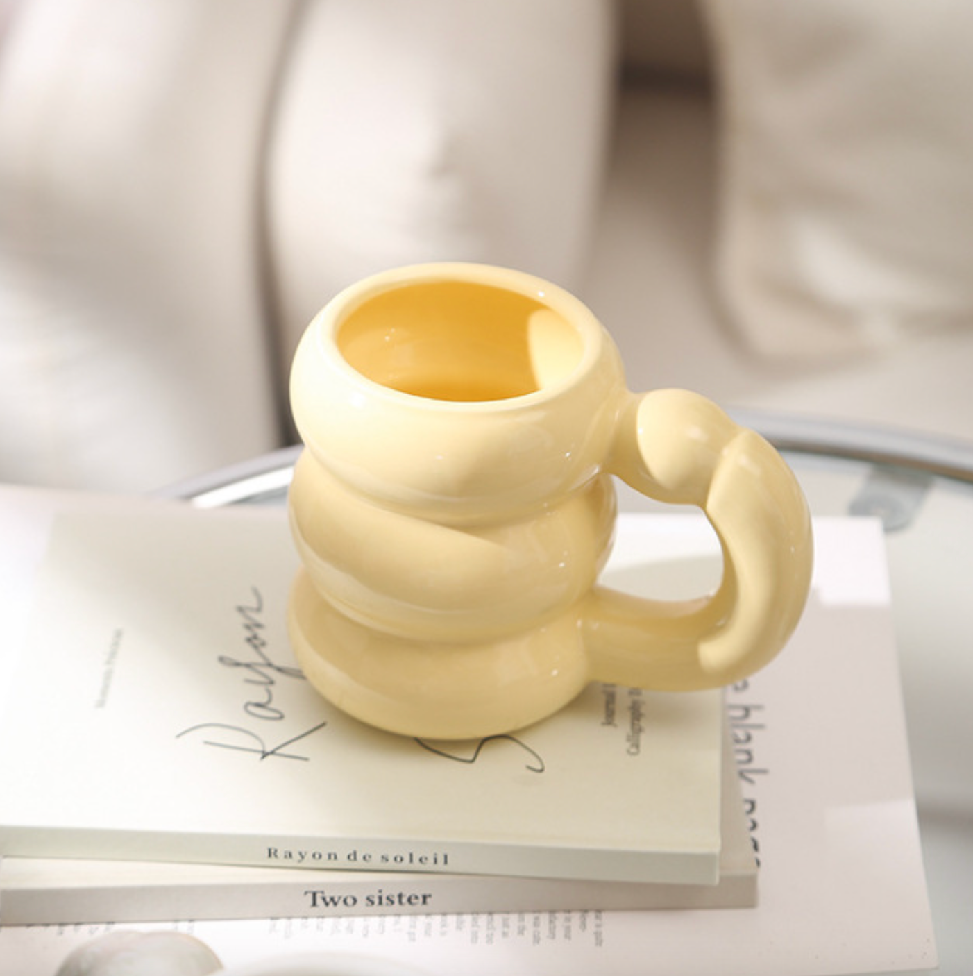 Keramische runde Bubble Mugs Kaffeetassen / Welle Tasse