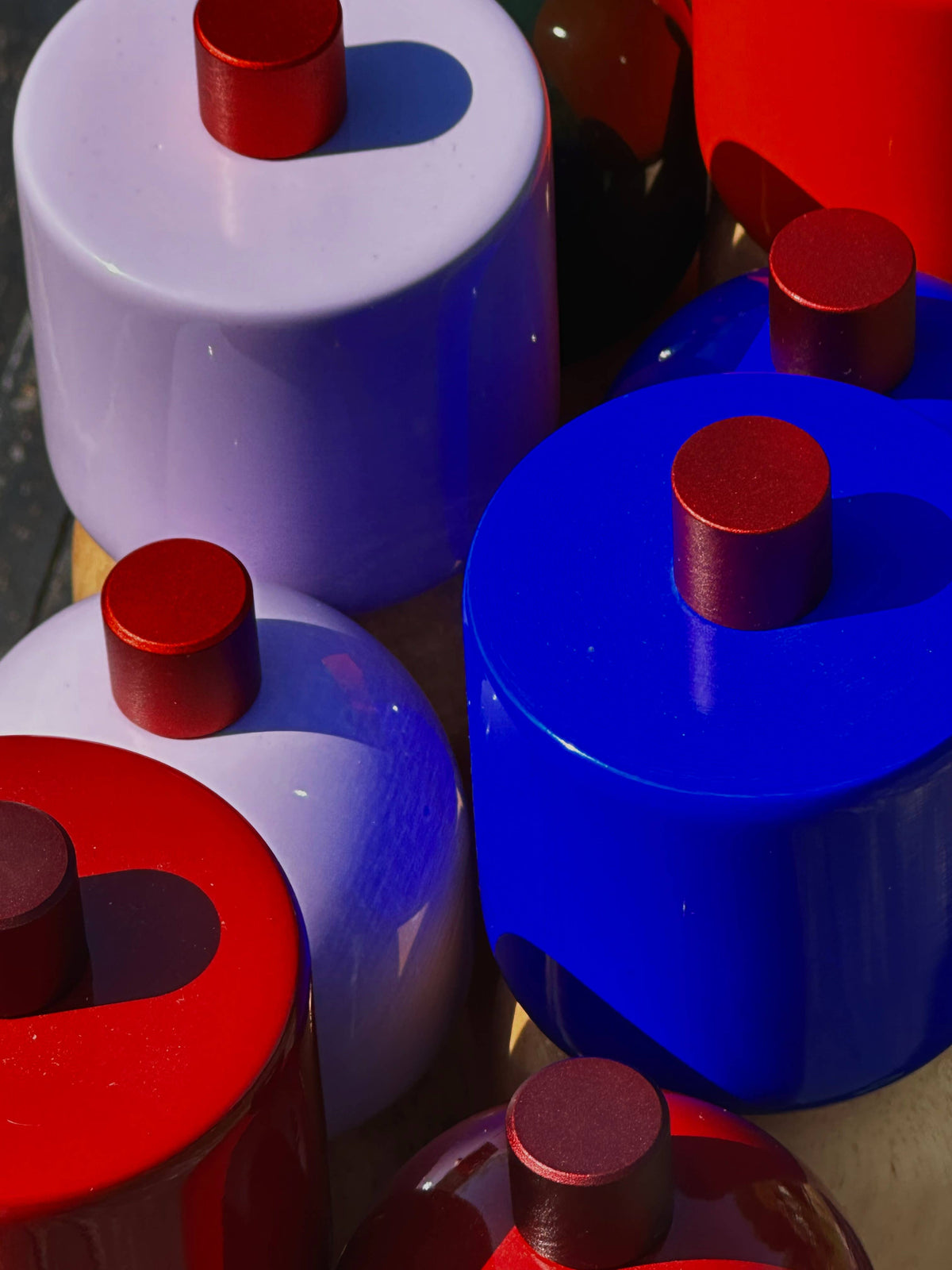 Salz- und Pfeffermühlen – Marineblau & Rot