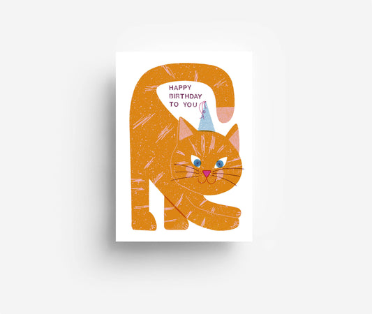 Geburtstags-Postkarte Katze DIN A6