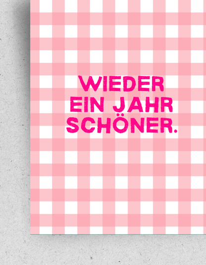 Postkarte "Wieder ein Jahr schöner."