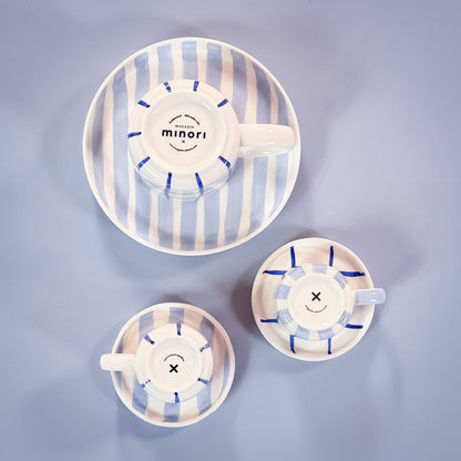 Espresso  Stripes - morning  azzurro (2er Set - 4 Teile)