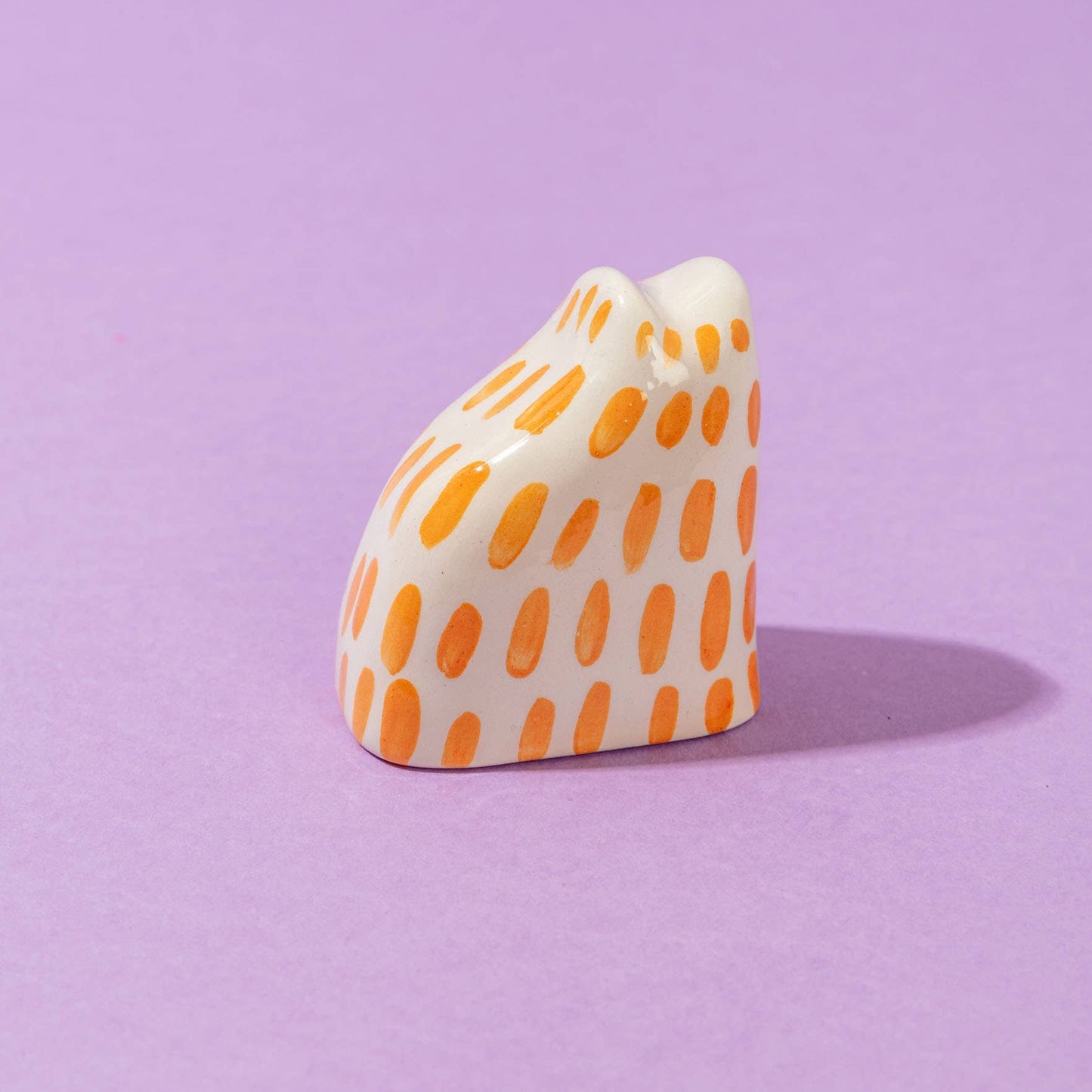 Kleine orange Katze / Keramikfigur