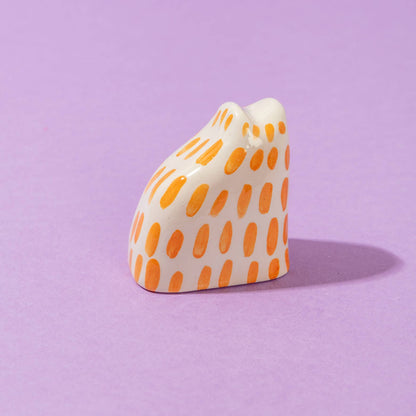 Kleine orange Katze / Keramikfigur