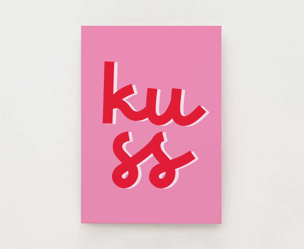 Postkarte - Kuss