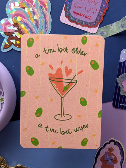 Etwas älter, etwas weiser Postkarte a Tini bit