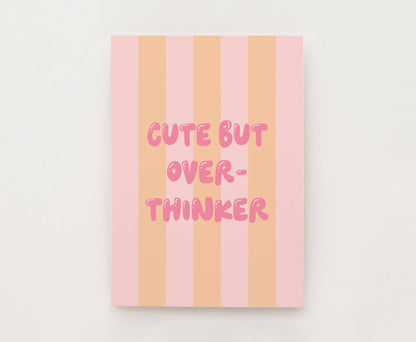 Postkarte - Cute but Overthinker