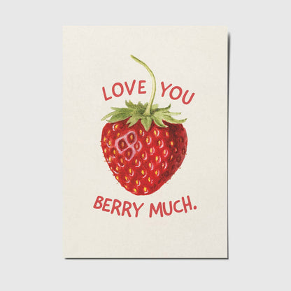 Love you berry much - A6 Postkarte