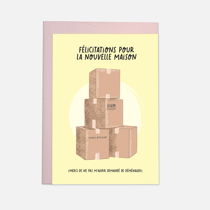 Glückwunschkarte zum neuen Zuhause (auch auf Französisch)