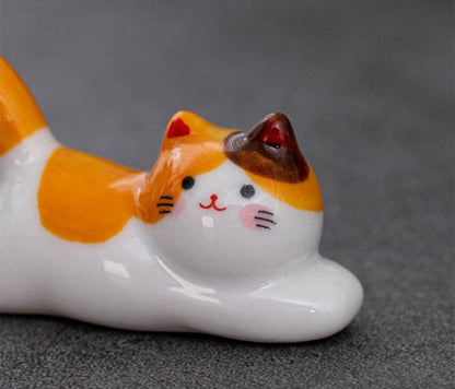 Gohobi Bunter Katzen-Essstäbchenhalter