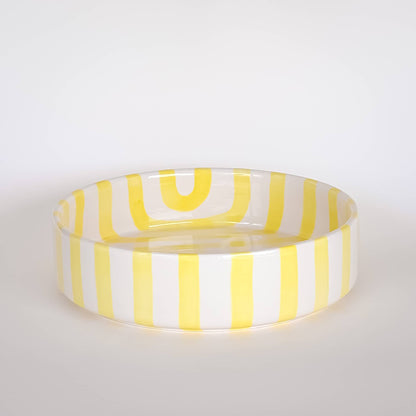 Schale gross  Stripes - spiaggia yellow