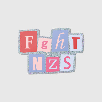 Fght nzs - Glitzer Vinyl Sticker