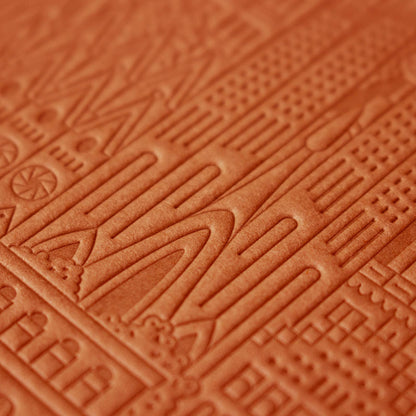 The Barcelona Notebook von The City Works – handgeprägtes Notizbuch im B6-Format