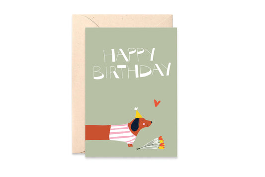 Karte „Birthday Sausage dog“
