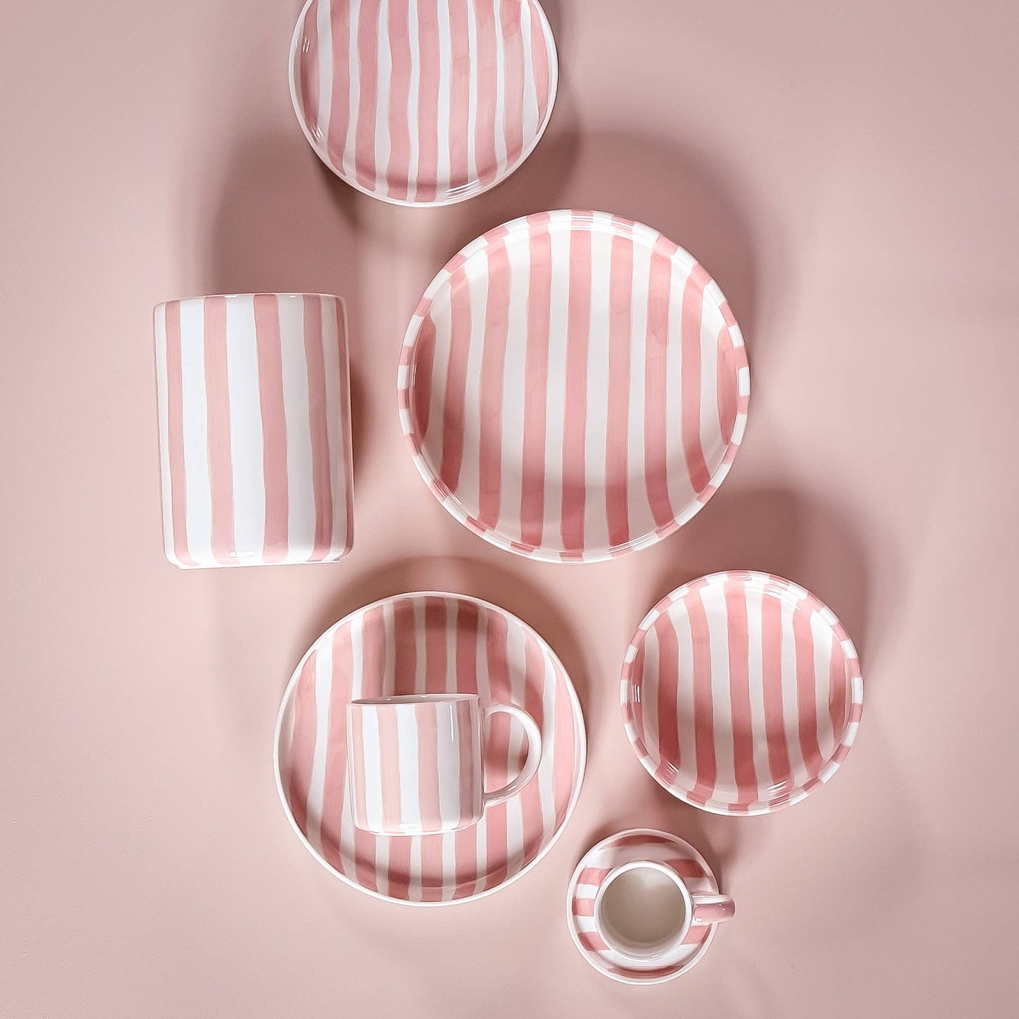 Espresso  Stripes - incanto rose (2er Set - 4 Teile)
