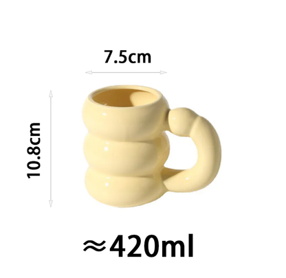Keramische runde Bubble Mugs Kaffeetassen / Welle Tasse