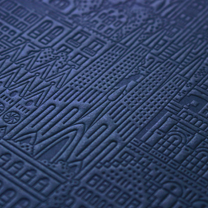 The Barcelona Notebook von The City Works – handgeprägtes Notizbuch im B6-Format