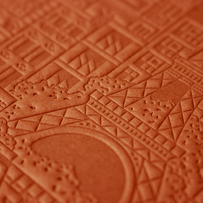 The Paris Notebook – handgeprägtes Notizbuch mit detailliertem Paris-Design